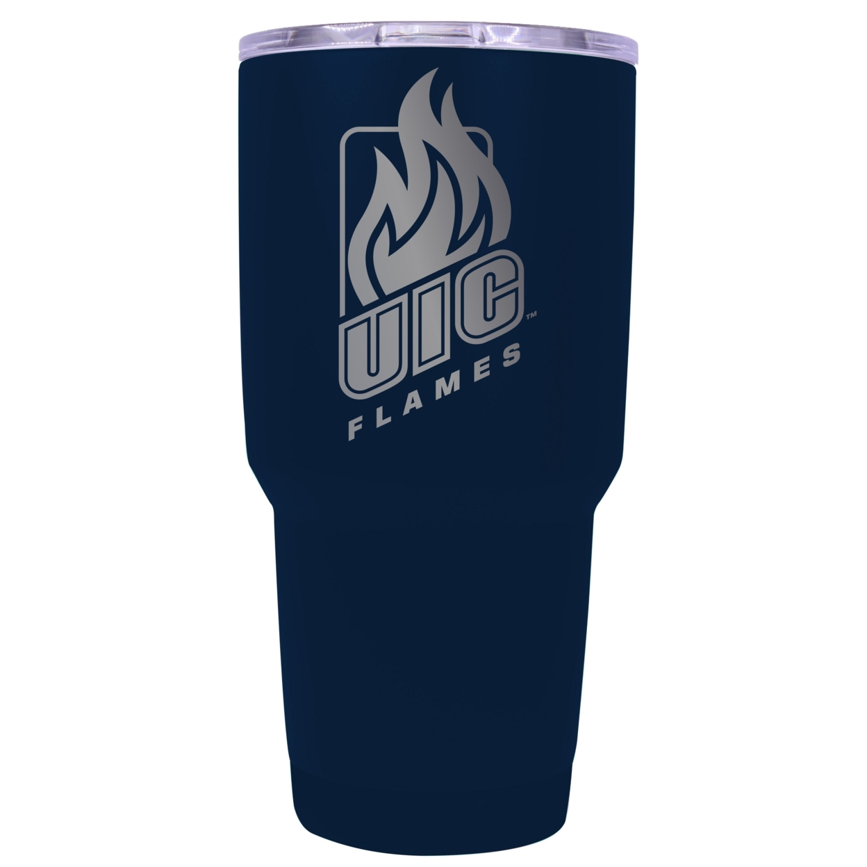 University Of Illinois At Chicago 24 Oz Laser Engraved Stainless Steel Insulated Tumbler - Choose Your Color. - Navy