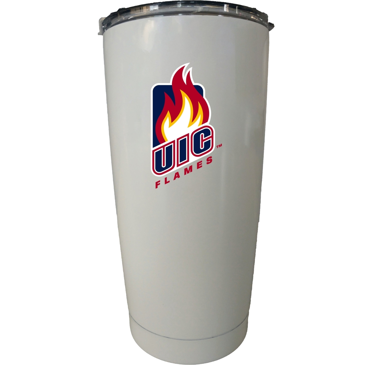 University Of Illinois At Chicago Choose Your Color Insulated Stainless Steel Tumbler Glossy Brushed Finish - White