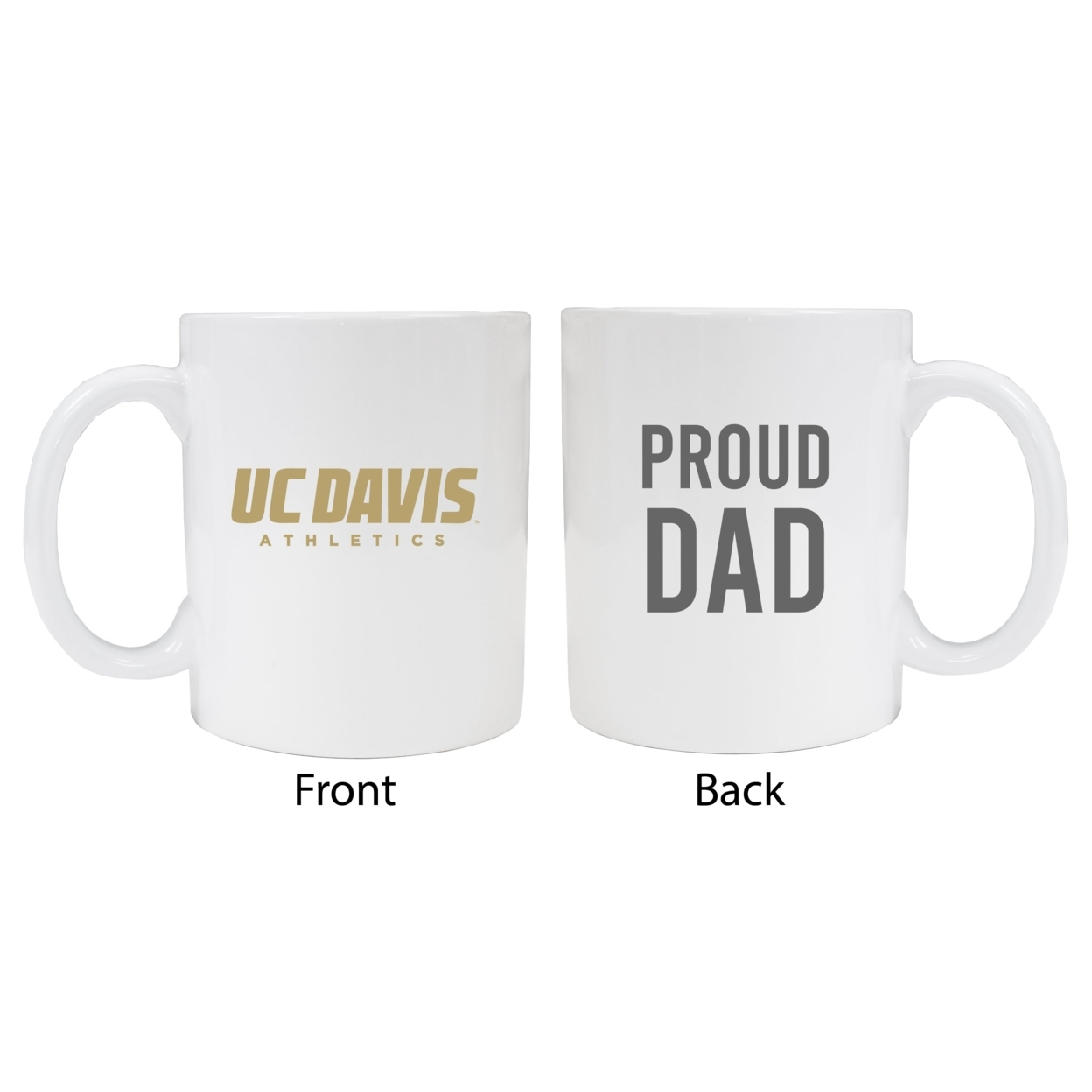 UC Davis Aggies Proud Dad Ceramic Coffee Mug - White