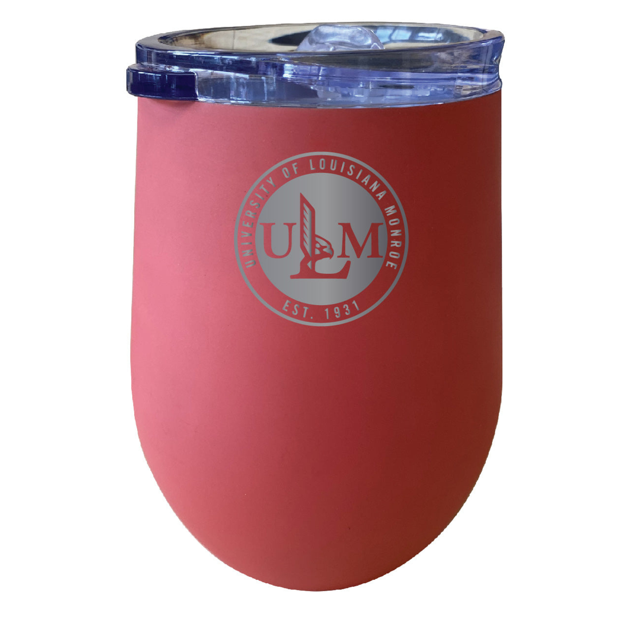 University Of Louisiana Monroe 12 Oz Etched Insulated Wine Stainless Steel Tumbler - Choose Your Color - Navy