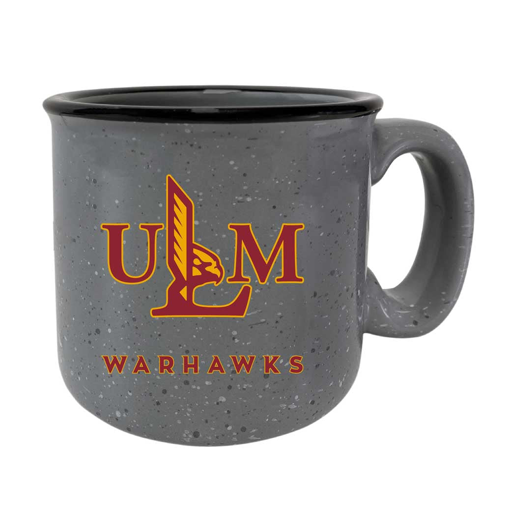 University Of Louisiana Monroe Speckled Ceramic Camper Coffee Mug - Choose Your Color - White
