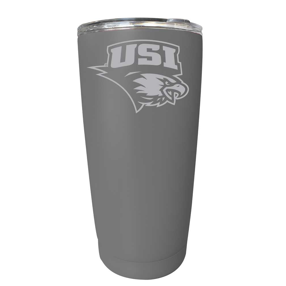 University Of Southern Indiana Etched 16 Oz Stainless Steel Tumbler (Gray) - Gray