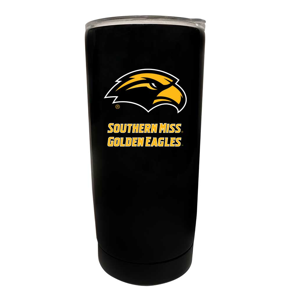 University Of Southern Mississippi Choose Your Color Insulated Stainless Steel Tumbler Glossy Brushed Finish - Black