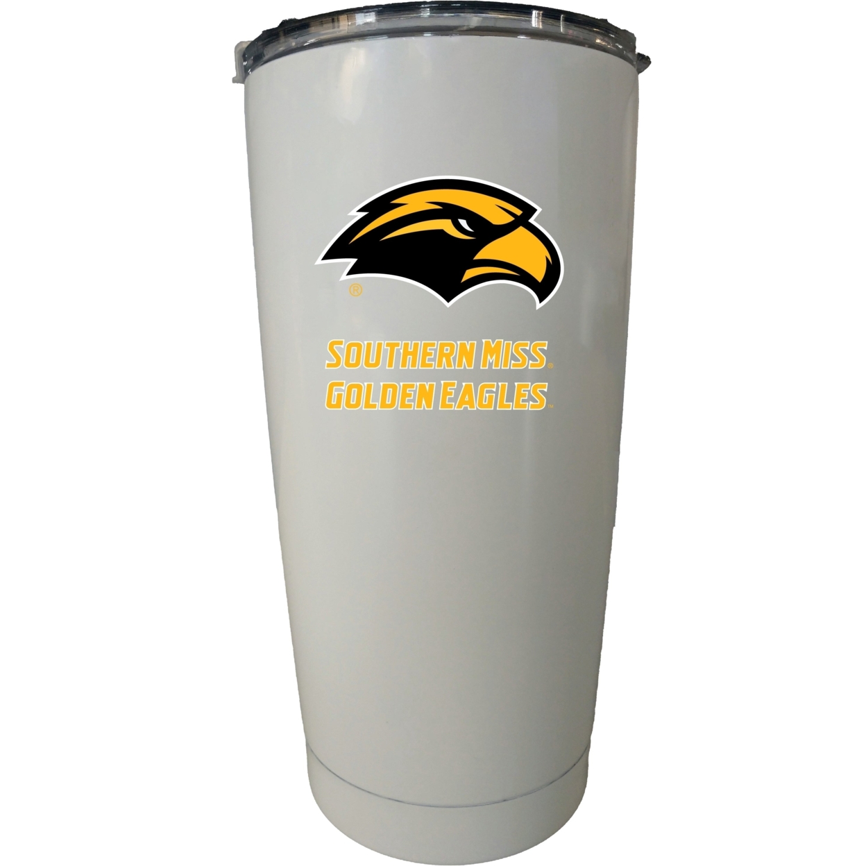 University Of Southern Mississippi Choose Your Color Insulated Stainless Steel Tumbler Glossy Brushed Finish - White