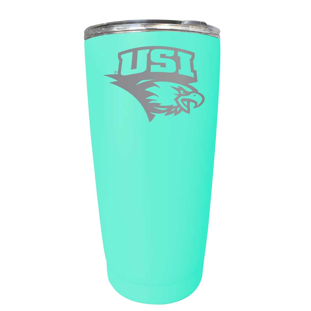 University Of Southern Indiana Etched 16 Oz Stainless Steel Tumbler (Choose Your Color) - Seafoam