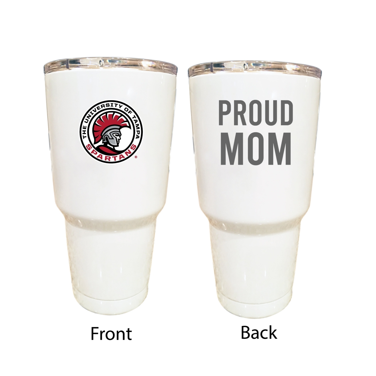 University Of Tampa Spartans Proud Mom 24 Oz Insulated Stainless Steel Tumblers Choose Your Color. - White