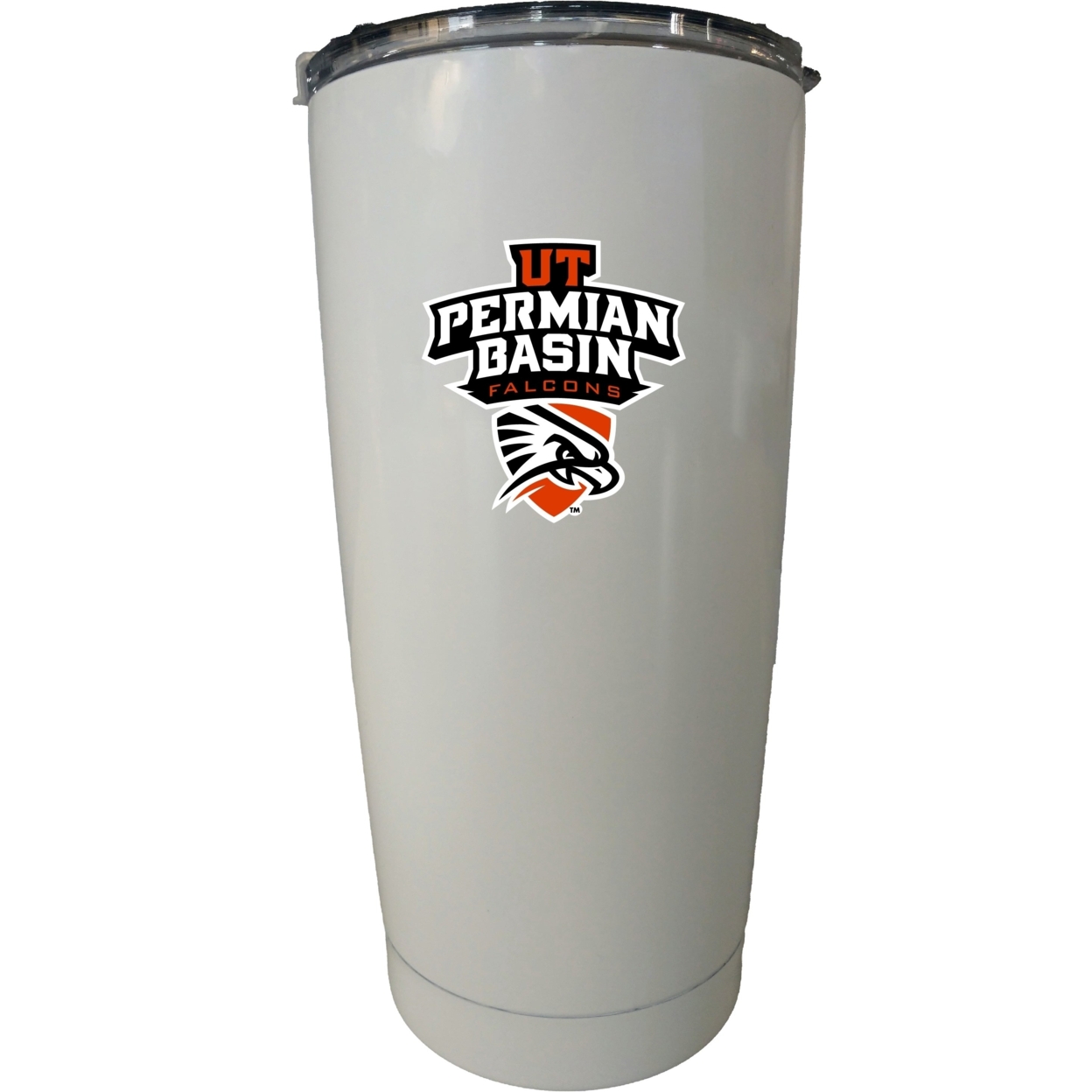 University Of Texas Of The Permian Basin 16 Oz Choose Your Color Insulated Stainless Steel Tumbler Glossy Brushed Finish - White
