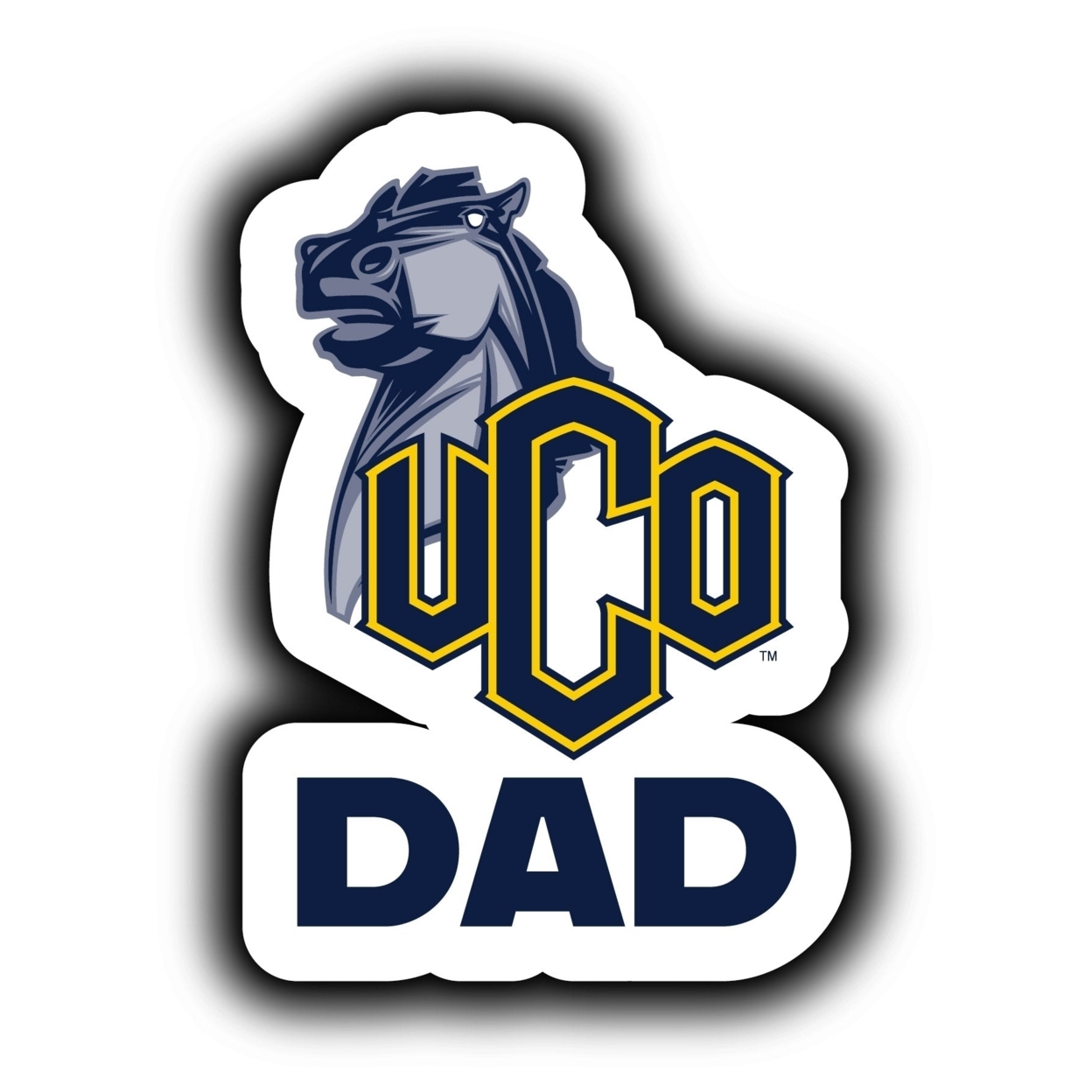 University Of Central Oklahoma Bronchos 4-Inch Proud Dad Die Cut Decal