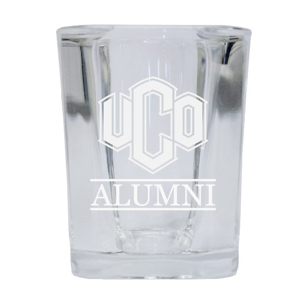 University Of Central Oklahoma Bronchos Alumni Etched Square Shot Glass