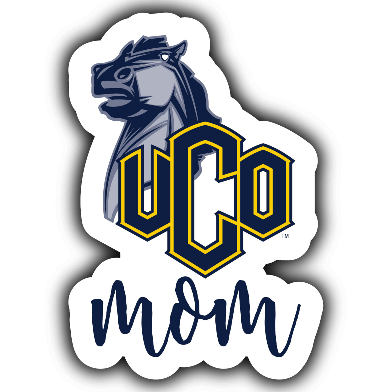 University Of Central Oklahoma Bronchos Proud Mom 4-Inch Die Cut Decal
