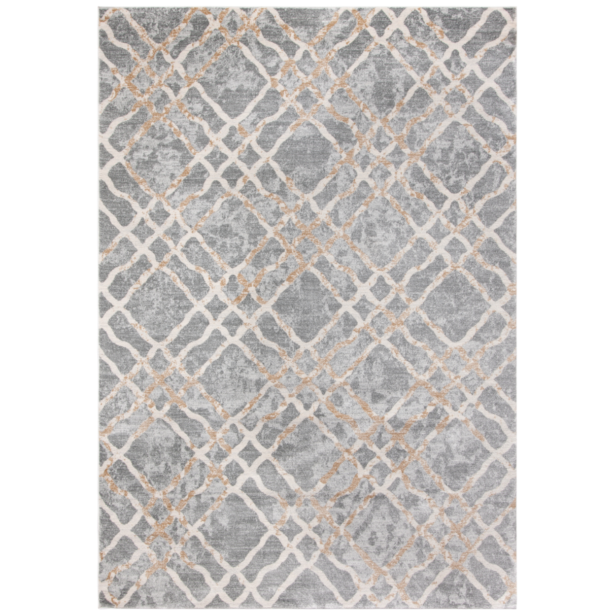 SAFAVIEH Isabella Collection ISA957G Silver / Ivory Rug - 5-3 X 7-7