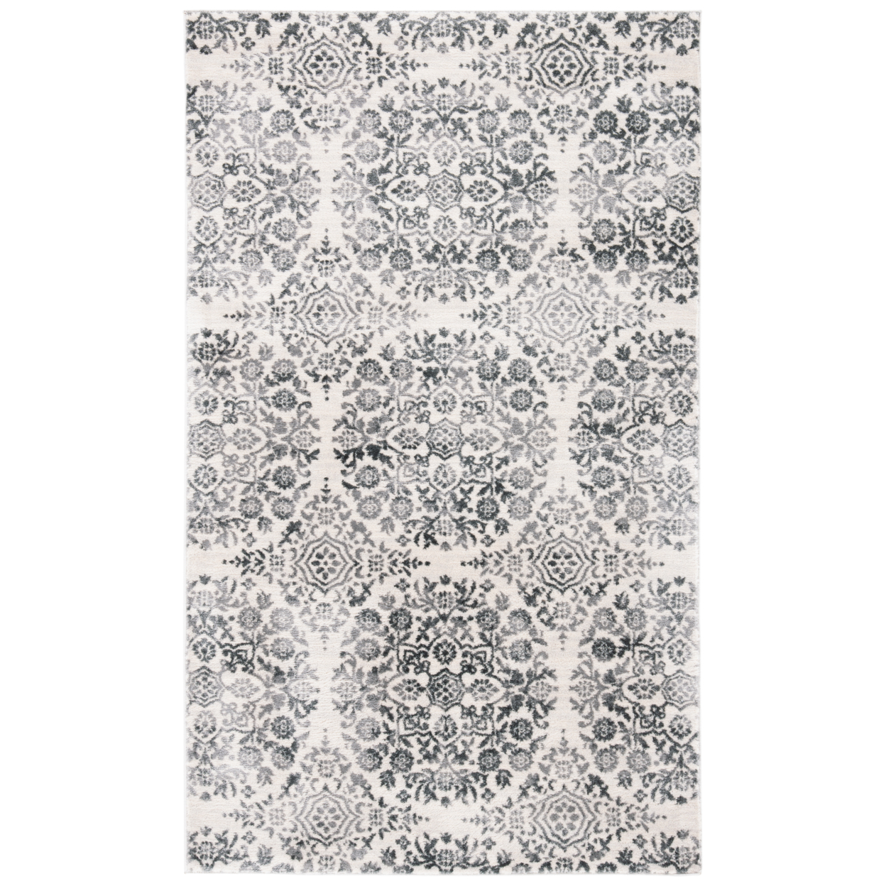 SAFAVIEH Isabella Collection ISA958H Charcoal / Ivory Rug - 8 X 10