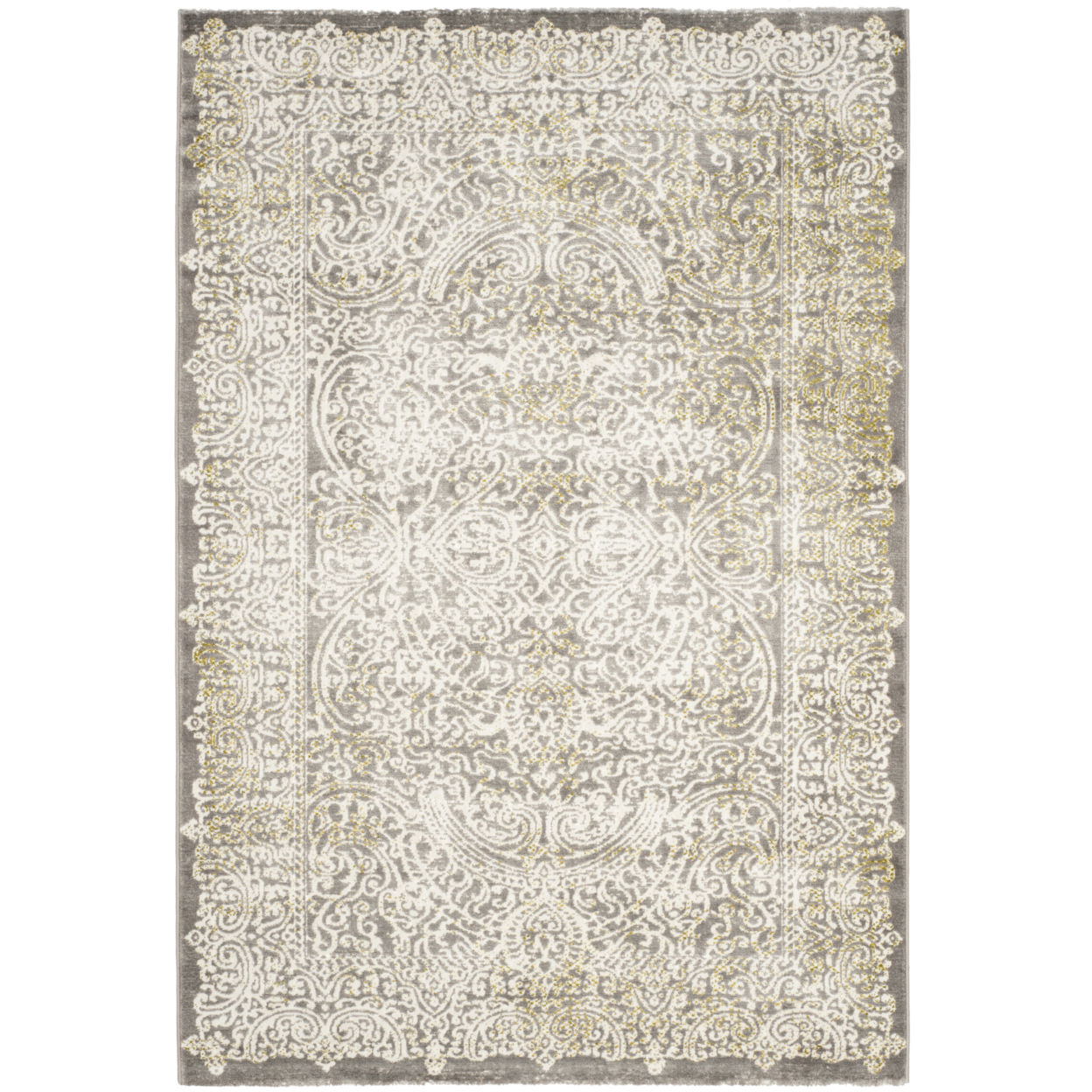 SAFAVIEH Passion Collection PAS404D Grey / Green Rug - 4' X 5' 7