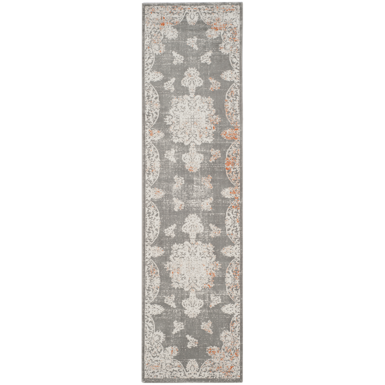 SAFAVIEH Passion Collection PAS406F Grey / Ivory Rug - 2' 2 X 8'