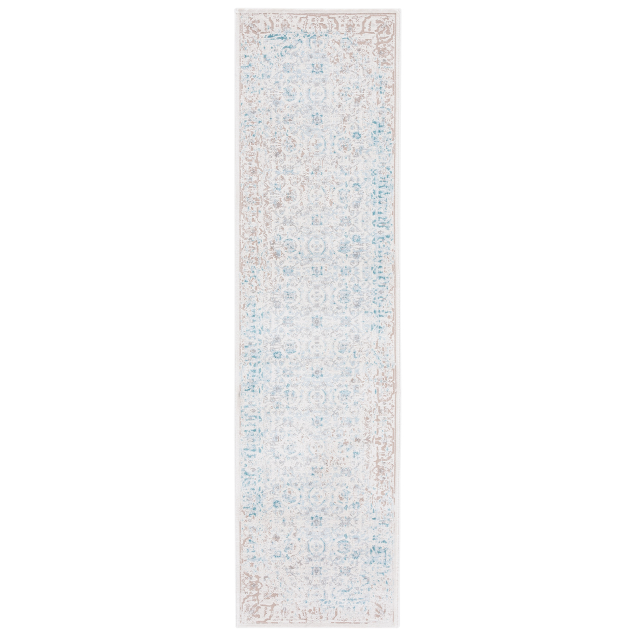 SAFAVIEH Passion Collection PAS405B Turquoise / Ivory Rug - 2' 2 X 10'