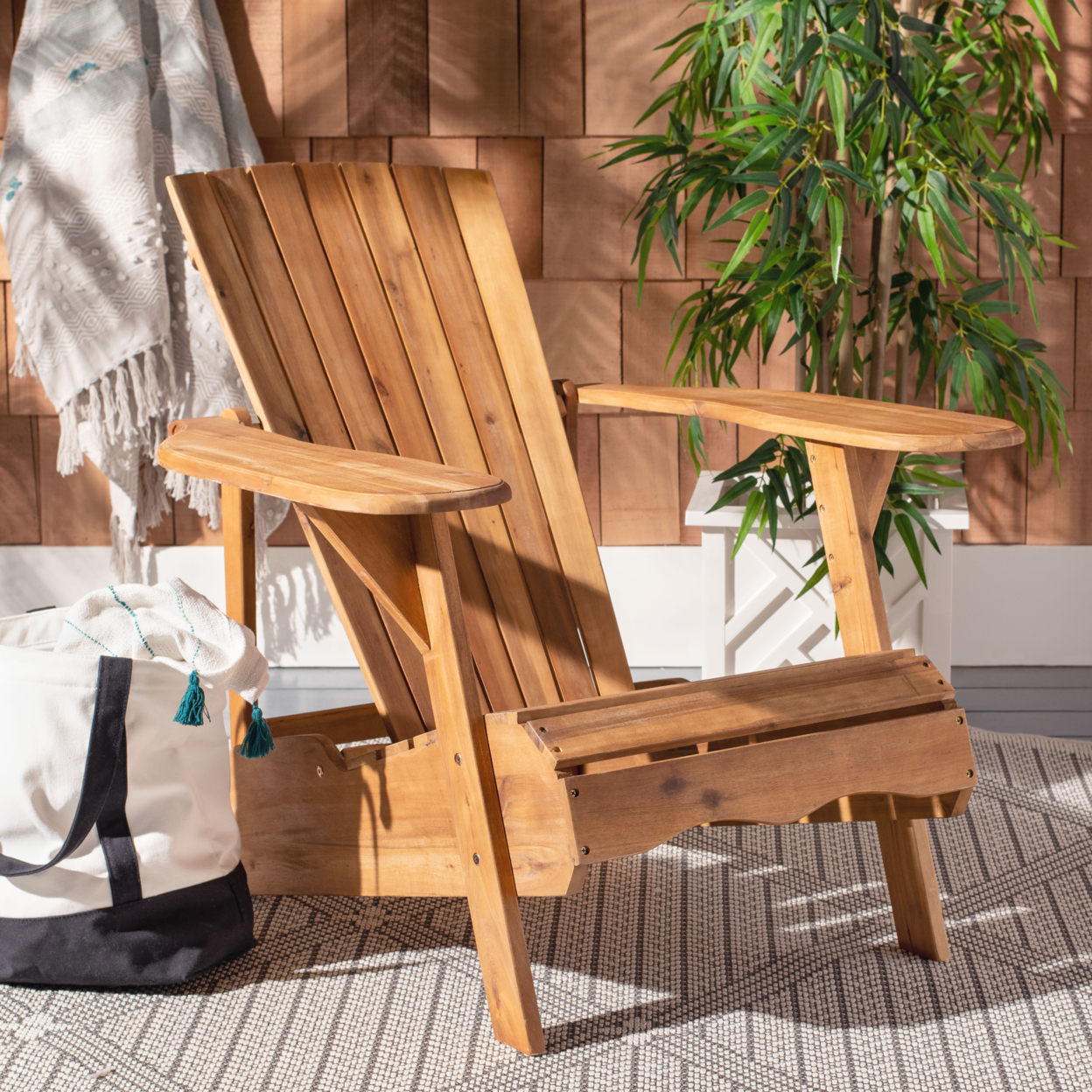 SAFAVIEH Outdoor Collection Mopani Chair Natural
