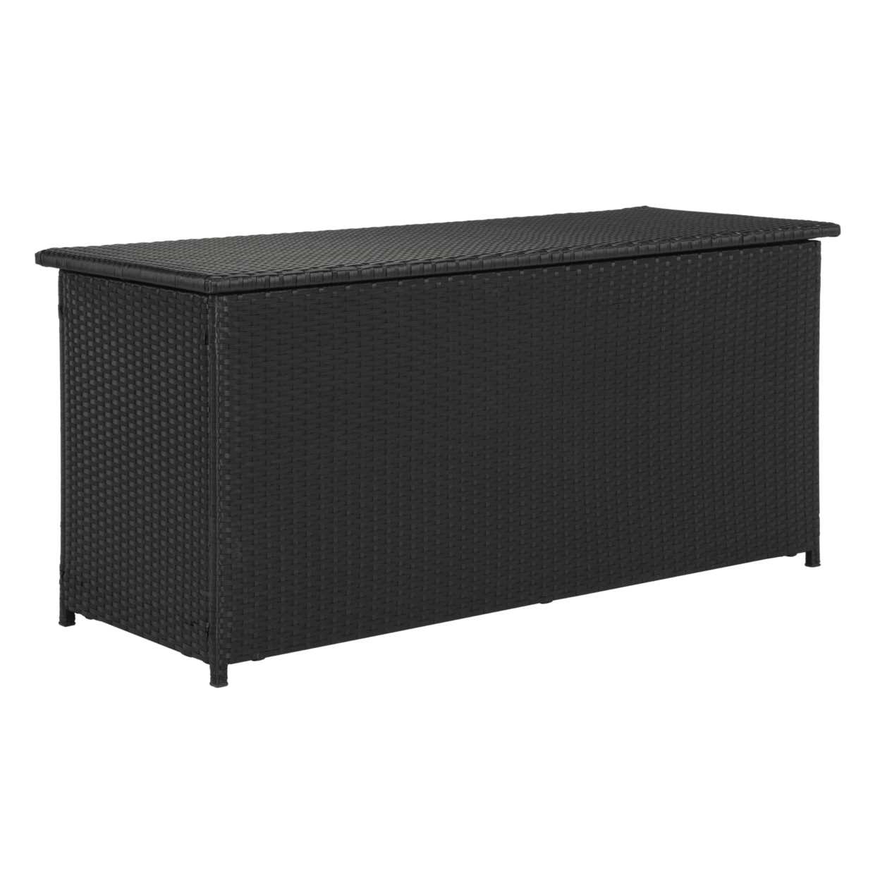 SAFAVIEH Outdoor Collection Cosima 53-inch Wide 13 Gallon Storage Box Black