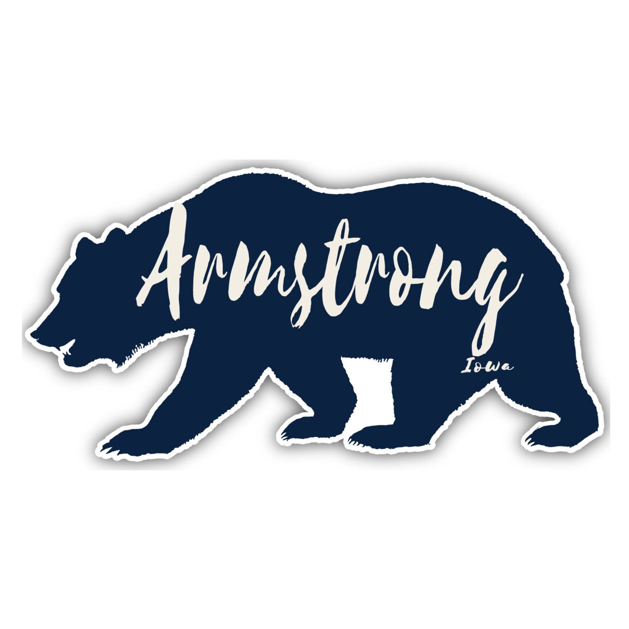 Armstrong Iowa Souvenir Decorative Stickers (Choose Theme And Size) - Single Unit, 8-Inch, Bear