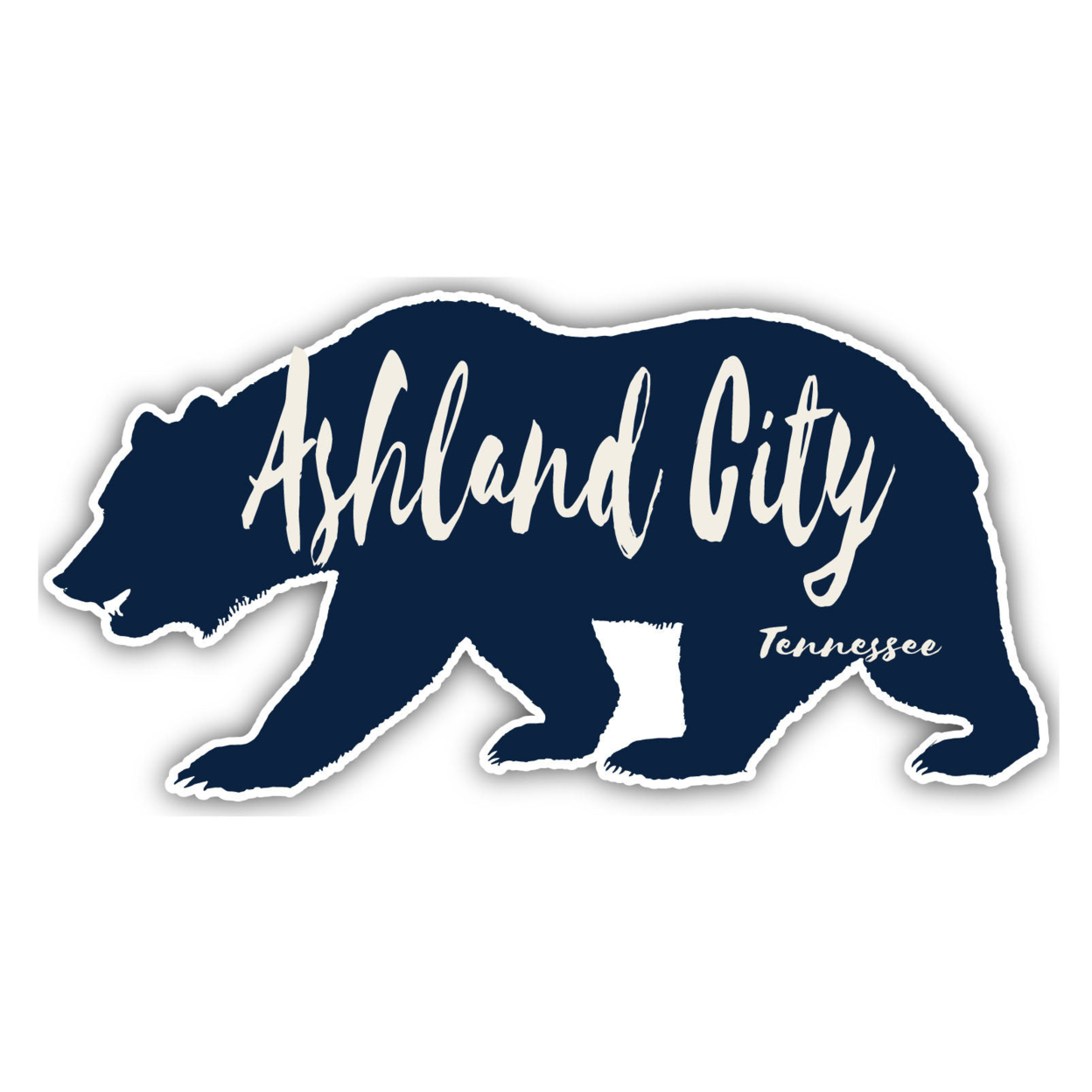 Ashland City Tennessee Souvenir Decorative Stickers (Choose Theme And Size) - Single Unit, 12-Inch, Bear