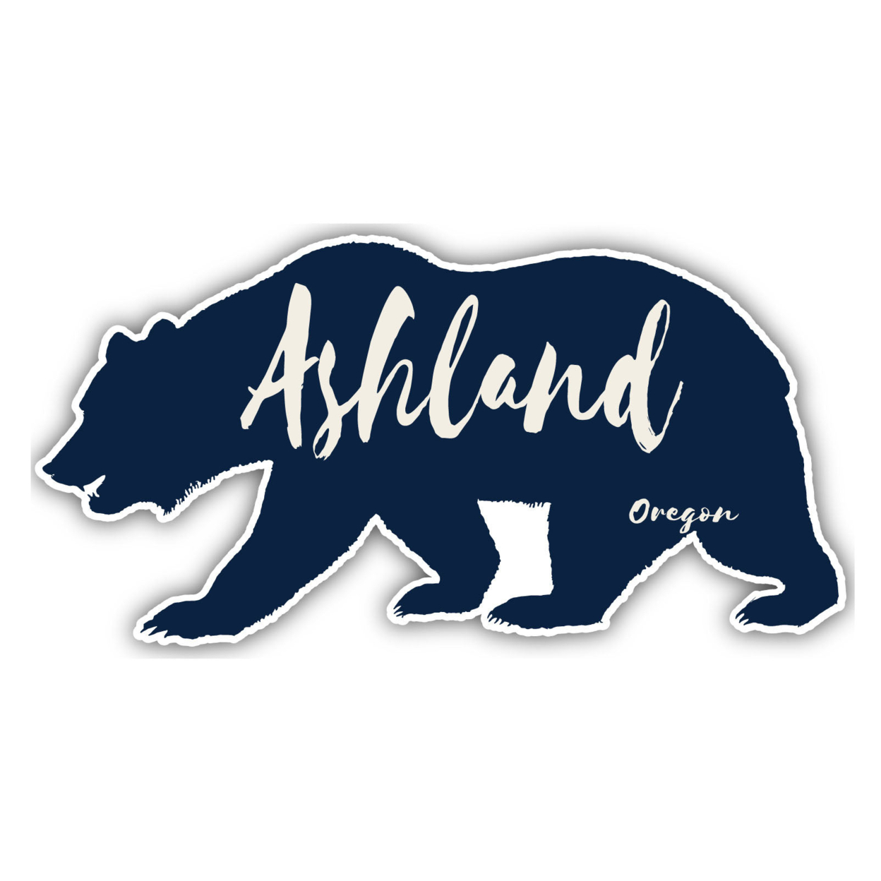 Ashland Oregon Souvenir Decorative Stickers (Choose Theme And Size) - Single Unit, 2-Inch, Bear