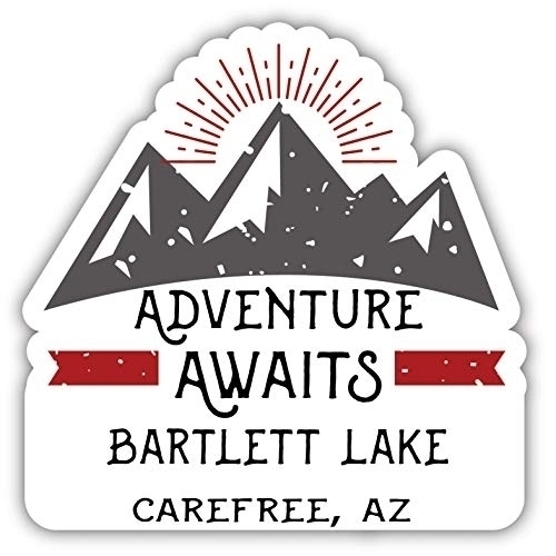 Bartlett Lake Carefree Arizona Souvenir Decorative Stickers (Choose Theme And Size) - 4-Pack, 2-Inch, Adventures Awaits