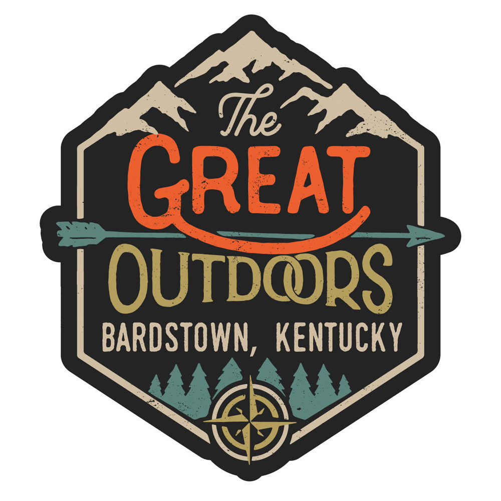 Bardstown Kentucky Souvenir Decorative Stickers (Choose Theme And Size) - Single Unit, 4-Inch, Bear
