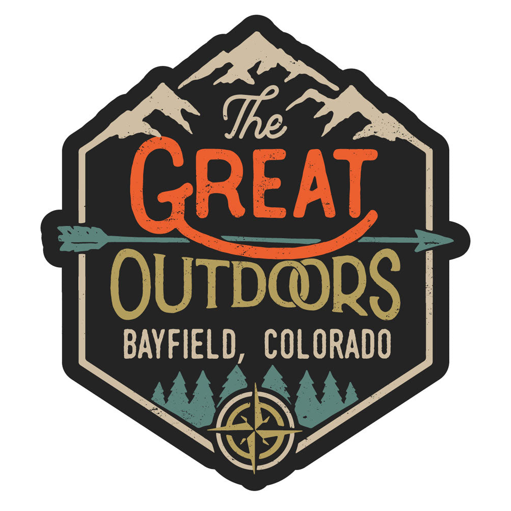Bayfield Colorado Souvenir Decorative Stickers (Choose Theme And Size) - 4-Pack, 2-Inch, Great Outdoors