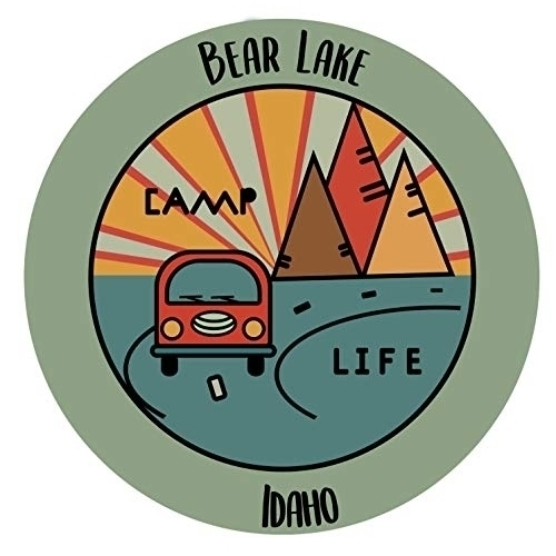 Bear Lake Idaho Souvenir Decorative Stickers (Choose Theme And Size) - 4-Pack, 10-Inch, Bear