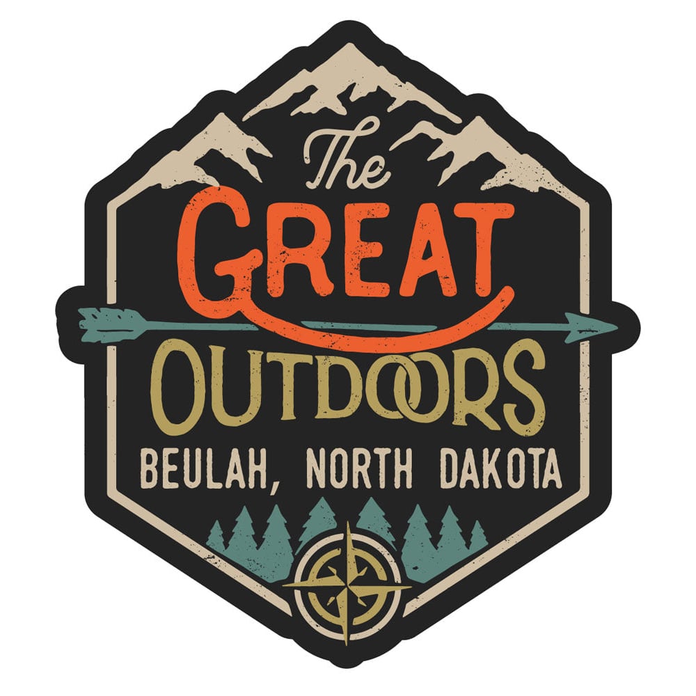 Beulah North Dakota Souvenir Decorative Stickers (Choose Theme And Size) - Single Unit, 2-Inch, Great Outdoors