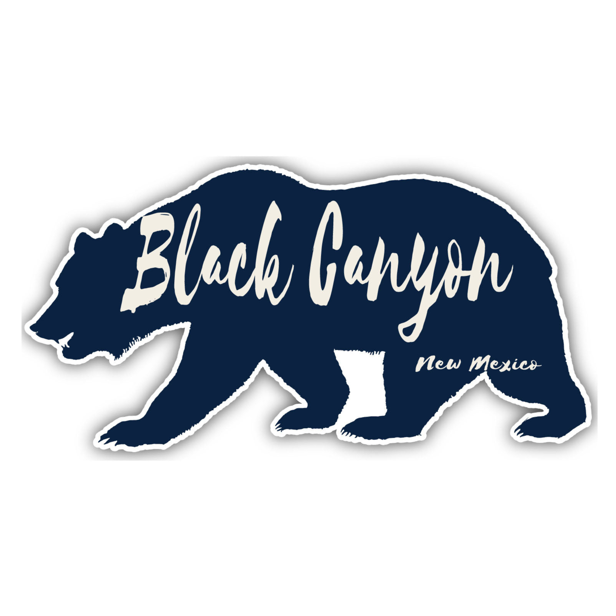 Black Canyon New Mexico Souvenir Decorative Stickers (Choose Theme And Size) - 4-Pack, 10-Inch, Bear