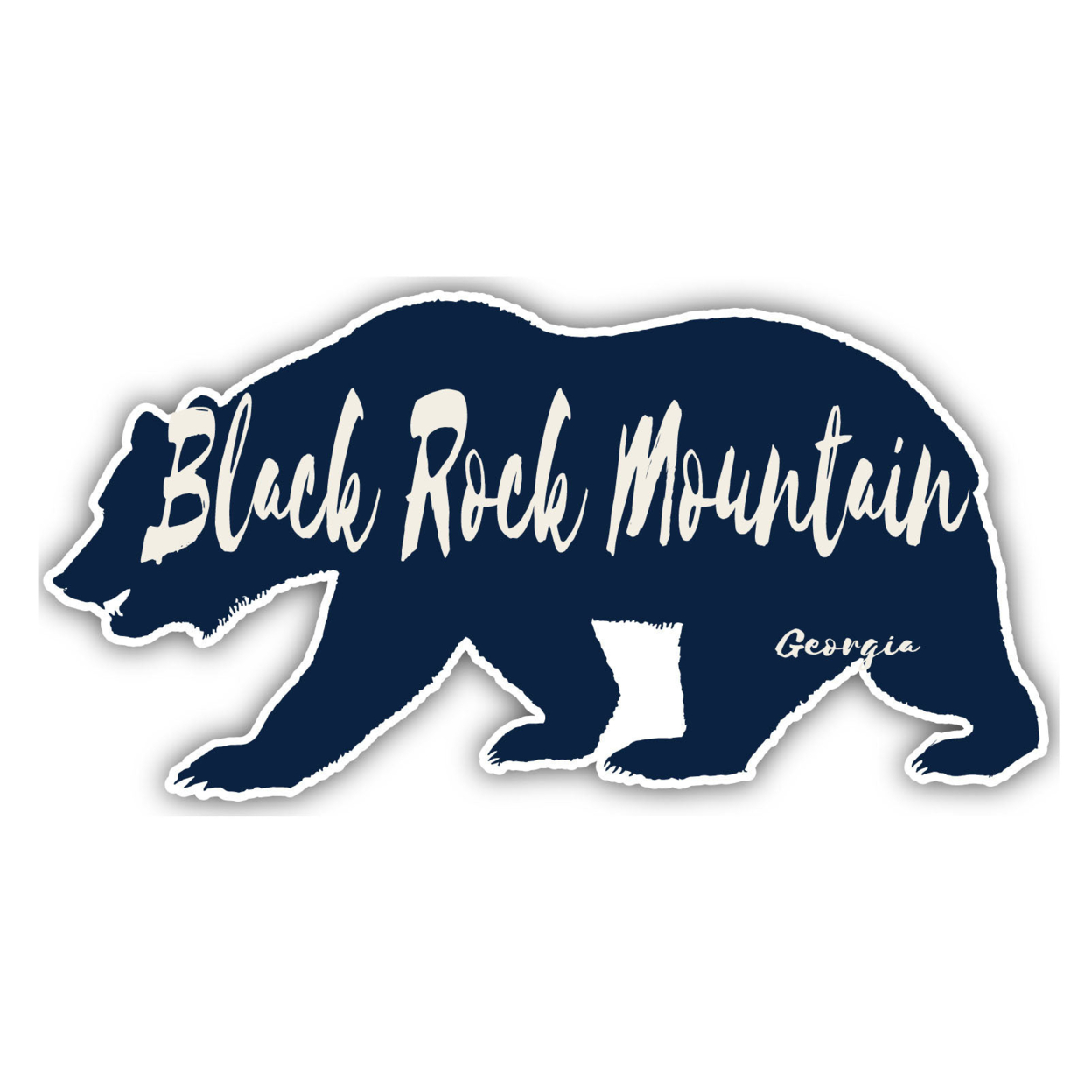 Black Rock Mountain Georgia Souvenir Decorative Stickers (Choose Theme And Size) - 4-Pack, 6-Inch, Bear