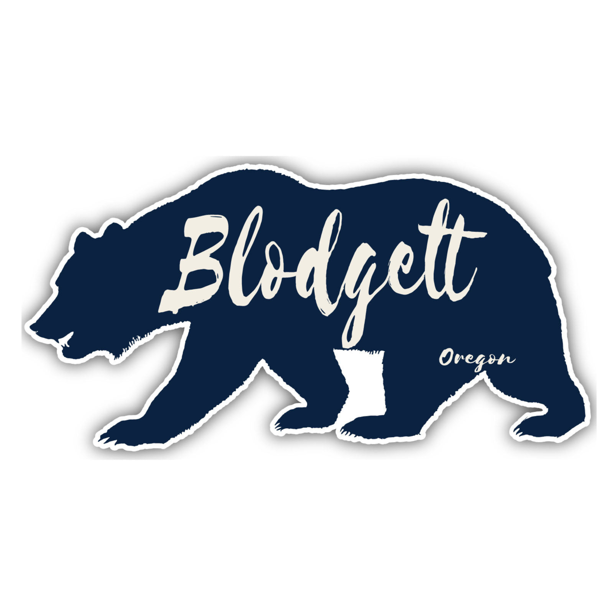 Blodgett Oregon Souvenir Decorative Stickers (Choose Theme And Size) - Single Unit, 12-Inch, Bear