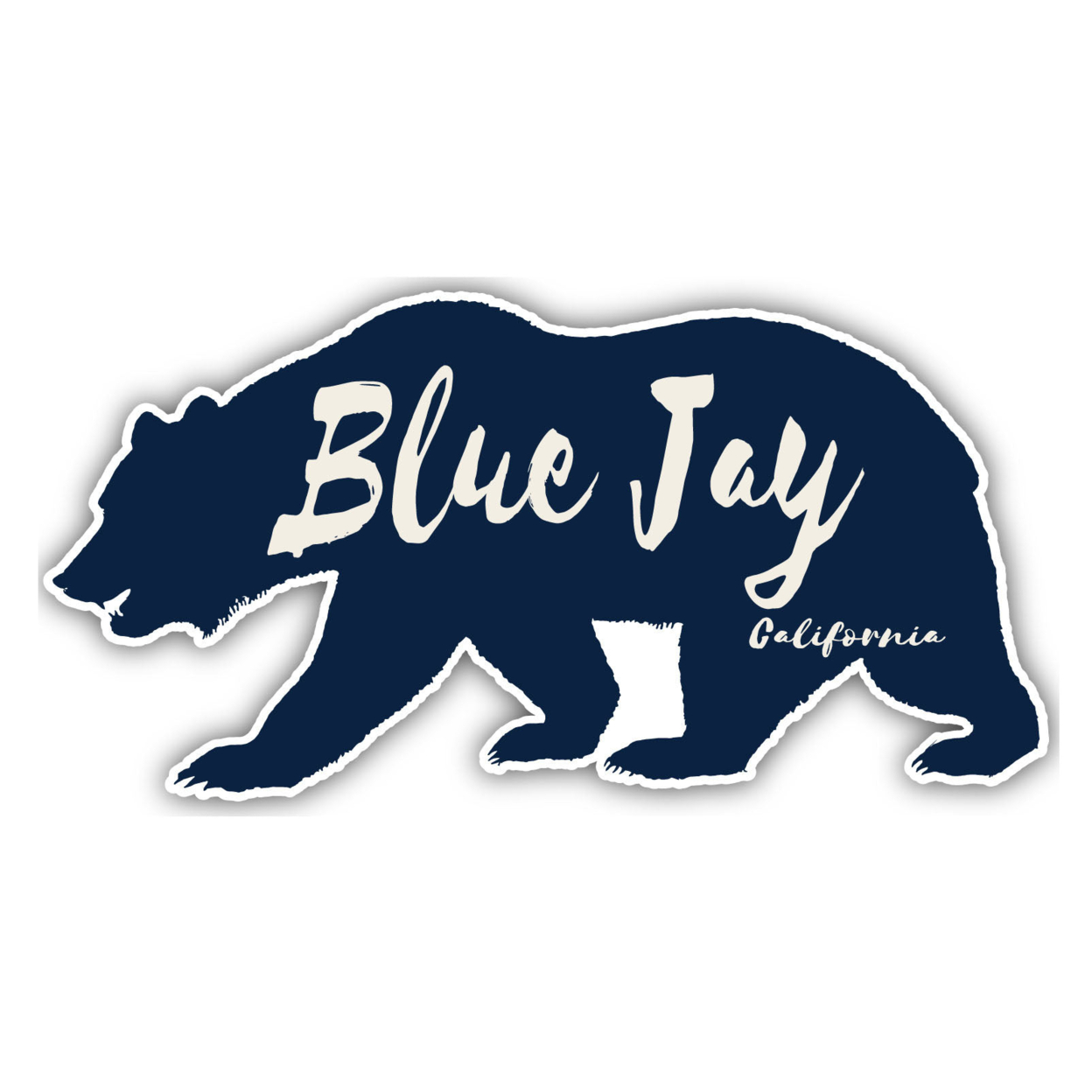 Blue Jay California Souvenir Decorative Stickers (Choose Theme And Size) - 4-Pack, 6-Inch, Bear