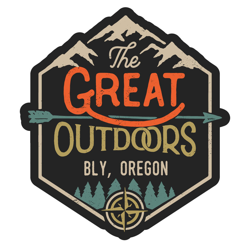 Bly Oregon Souvenir Decorative Stickers (Choose Theme And Size) - Single Unit, 10-Inch, Tent
