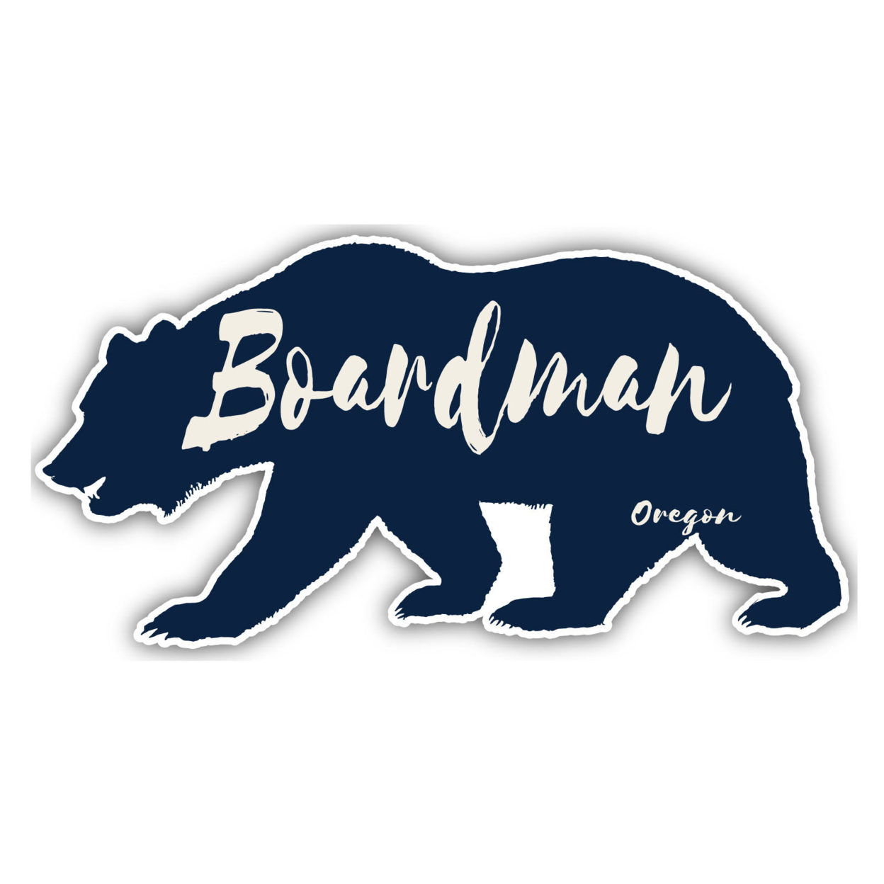 Boardman Oregon Souvenir Decorative Stickers (Choose Theme And Size) - 4-Pack, 12-Inch, Bear