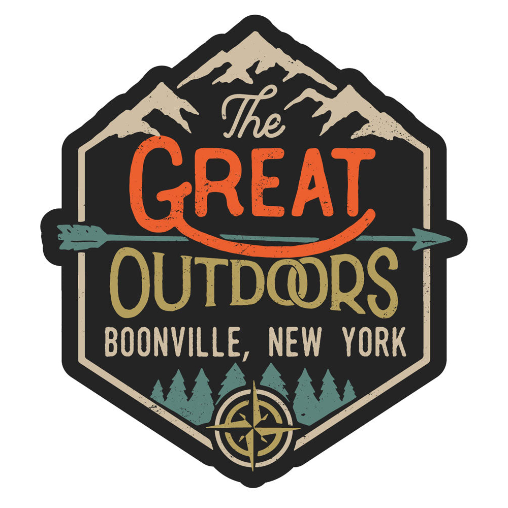 Boonville New York Souvenir Decorative Stickers (Choose Theme And Size) - Single Unit, 6-Inch, Great Outdoors