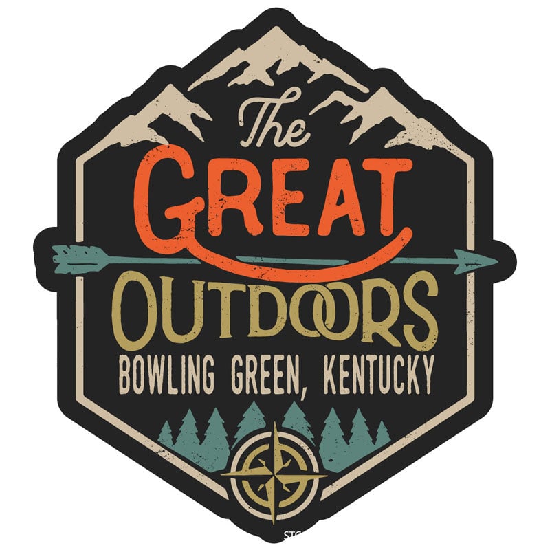 Bowling Green Kentucky Souvenir Decorative Stickers (Choose Theme And Size) - Single Unit, 2-Inch, Great Outdoors