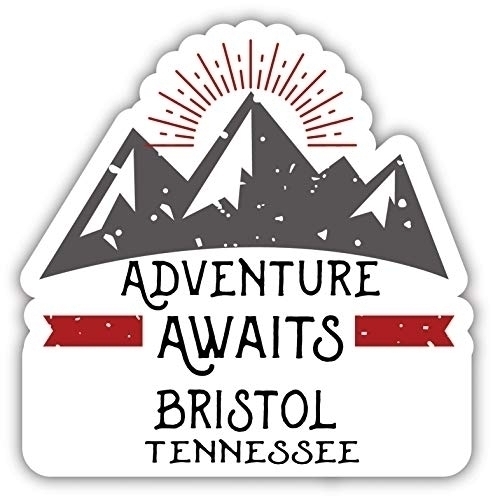Bristol Tennessee Souvenir Decorative Stickers (Choose Theme And Size) - Single Unit, 2-Inch, Adventures Awaits
