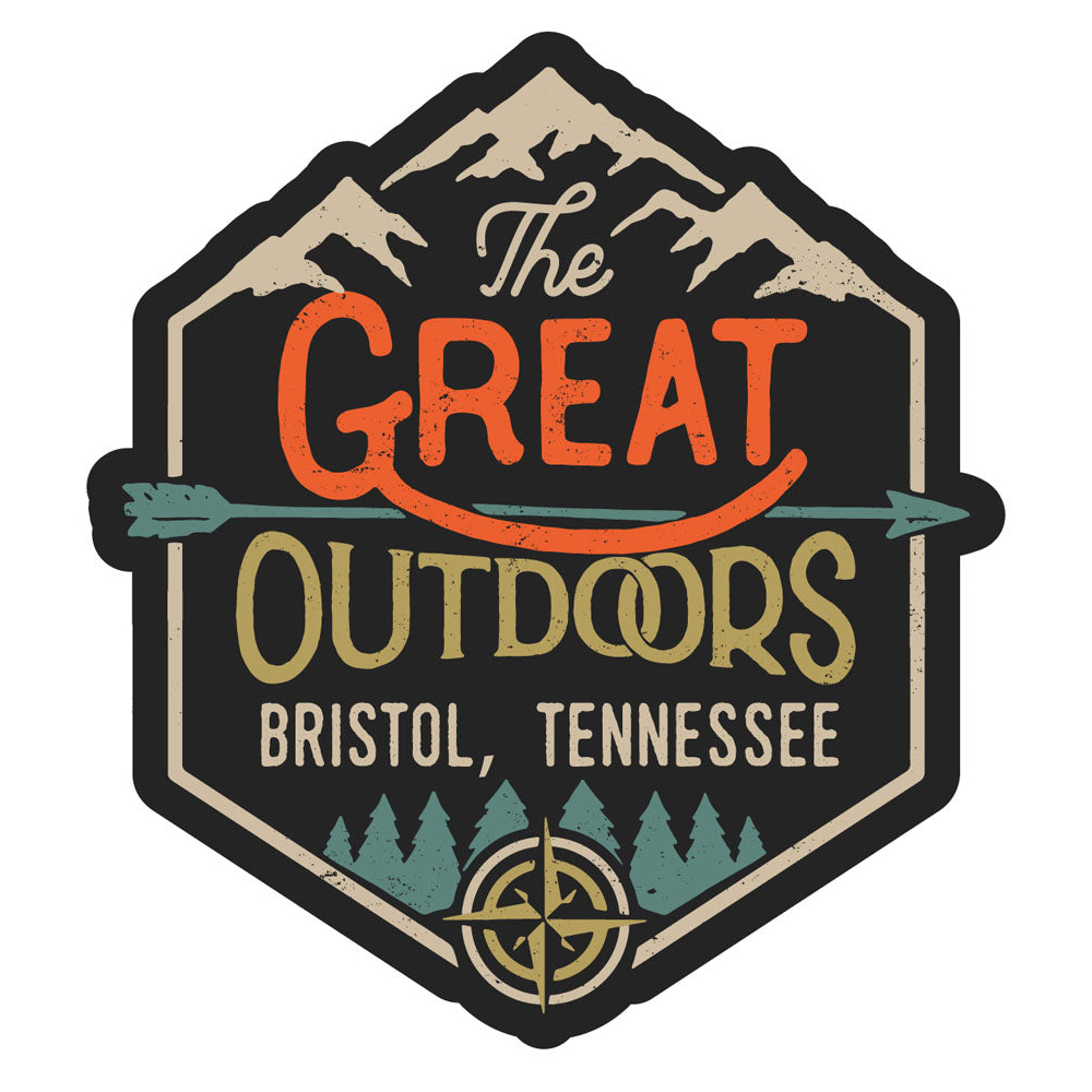 Bristol Tennessee Souvenir Decorative Stickers (Choose Theme And Size) - Single Unit, 2-Inch, Great Outdoors