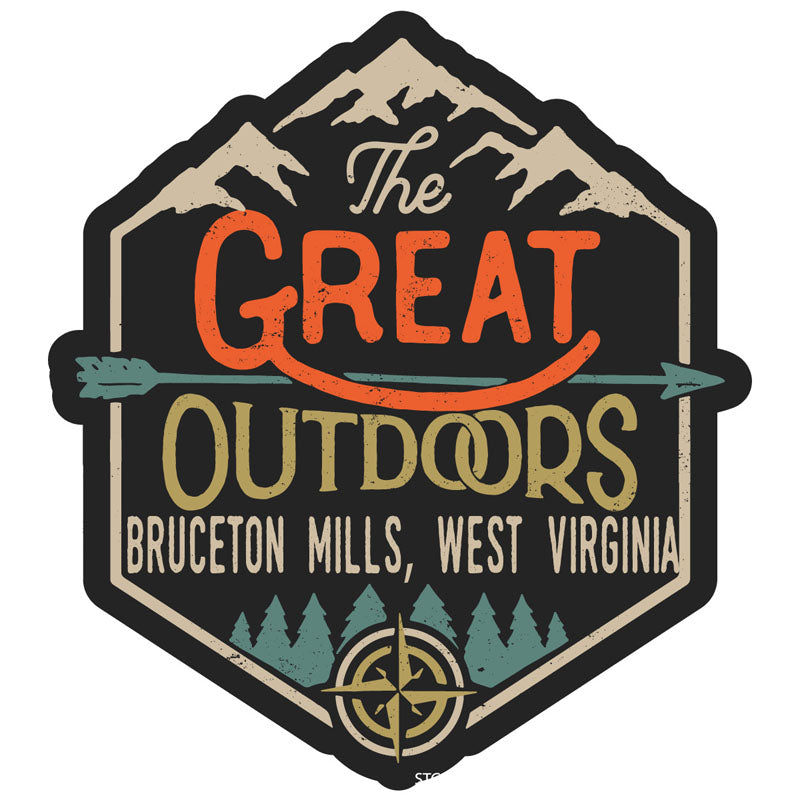Bruceton Mills West Virginia Souvenir Decorative Stickers (Choose Theme And Size) - Single Unit, 6-Inch, Great Outdoors