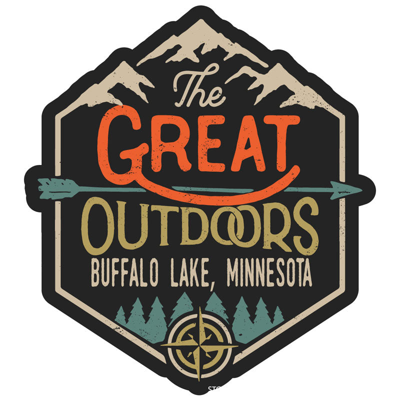 Buffalo Lake Minnesota Souvenir Decorative Stickers (Choose Theme And Size) - 4-Pack, 4-Inch, Great Outdoors