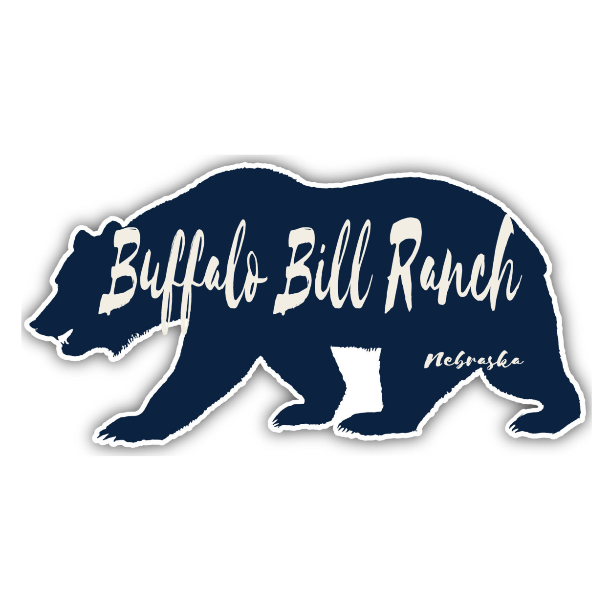 Buffalo Bill Ranch Nebraska Souvenir Decorative Stickers (Choose Theme And Size) - 4-Pack, 12-Inch, Bear