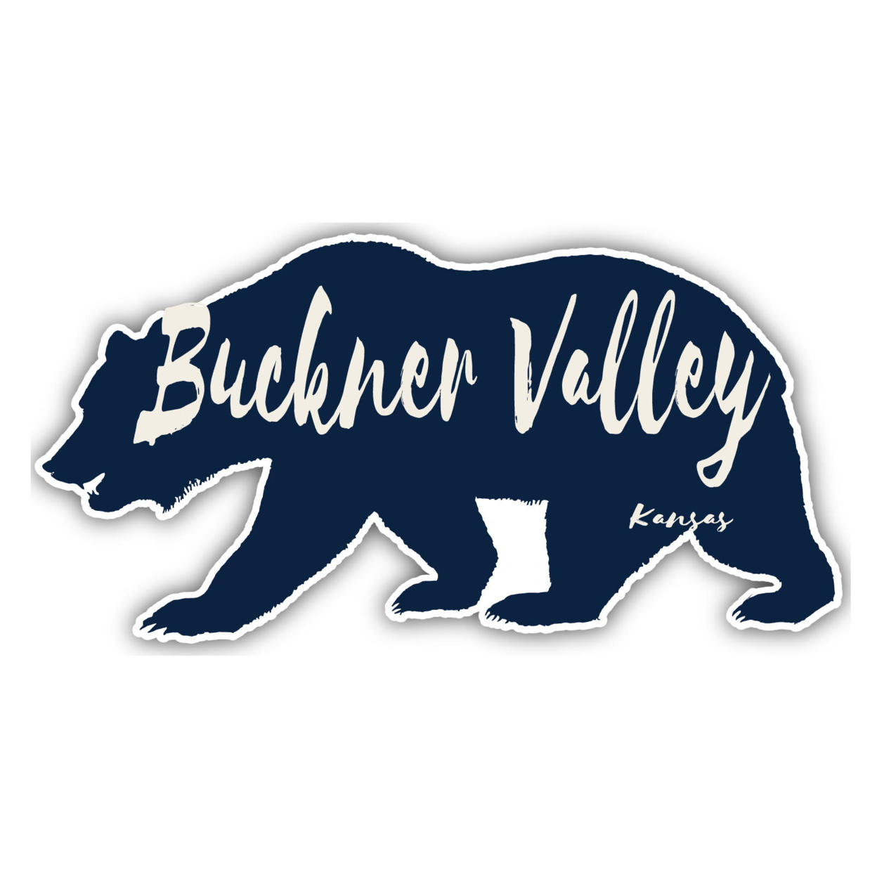 Buckner Valley Kansas Souvenir Decorative Stickers (Choose Theme And Size) - Single Unit, 12-Inch, Bear
