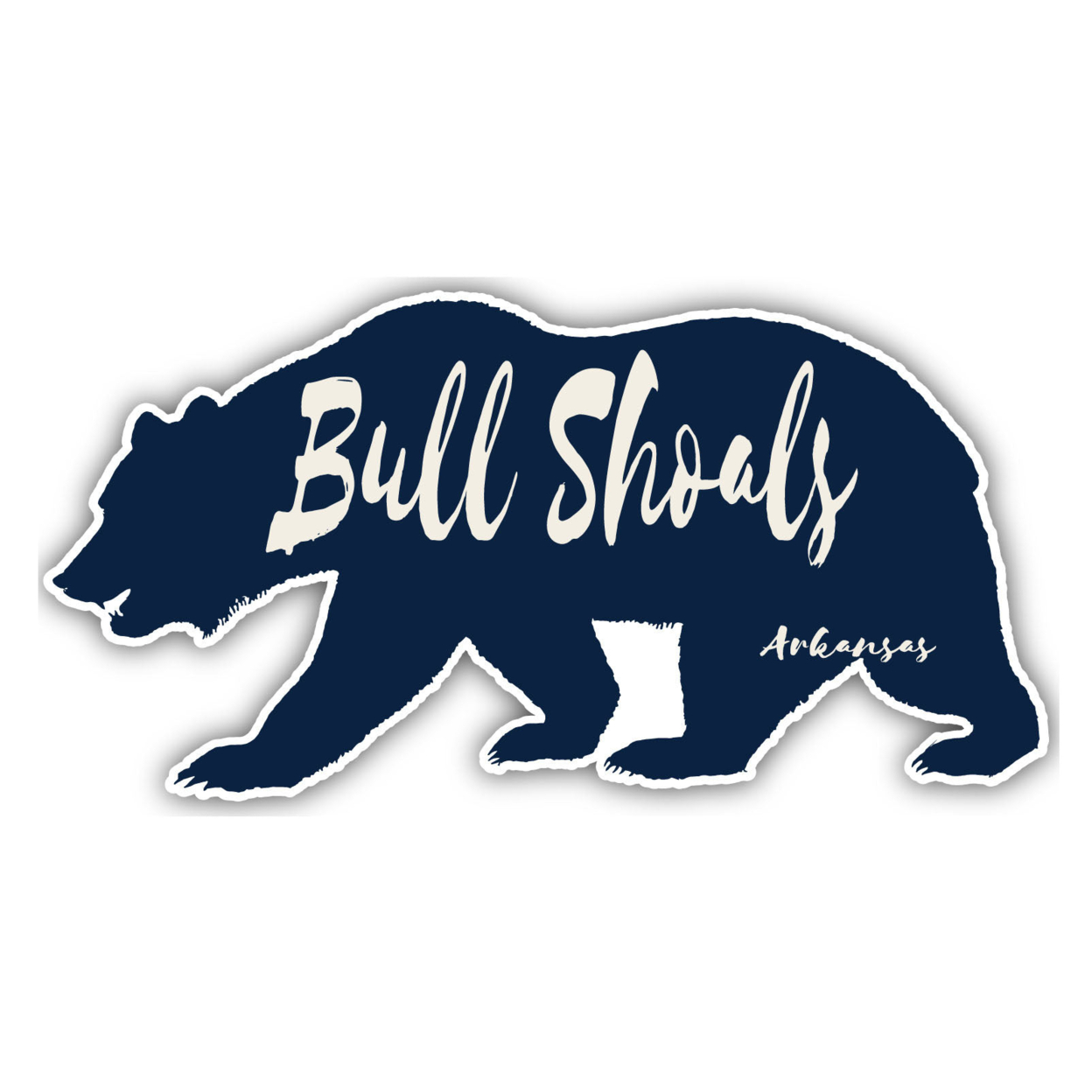 Bull Shoals Arkansas Souvenir Decorative Stickers (Choose Theme And Size) - 4-Pack, 8-Inch, Adventures Awaits