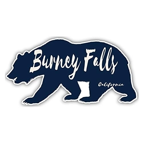 Burney Falls California Souvenir Decorative Stickers (Choose Theme And Size) - 4-Pack, 8-Inch, Bear