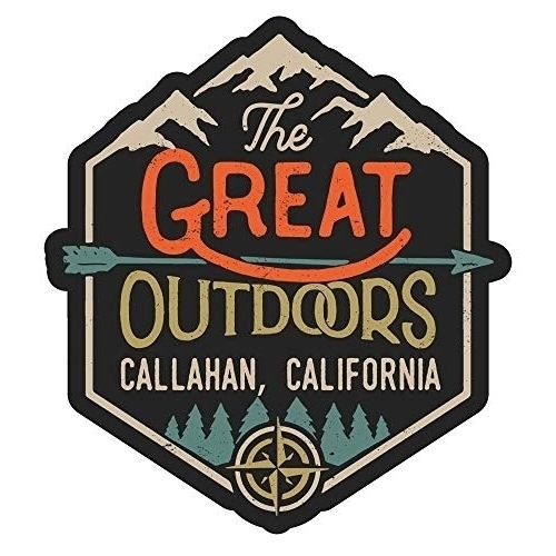 Callahan California Souvenir Decorative Stickers (Choose Theme And Size) - Single Unit, 4-Inch, Great Outdoors