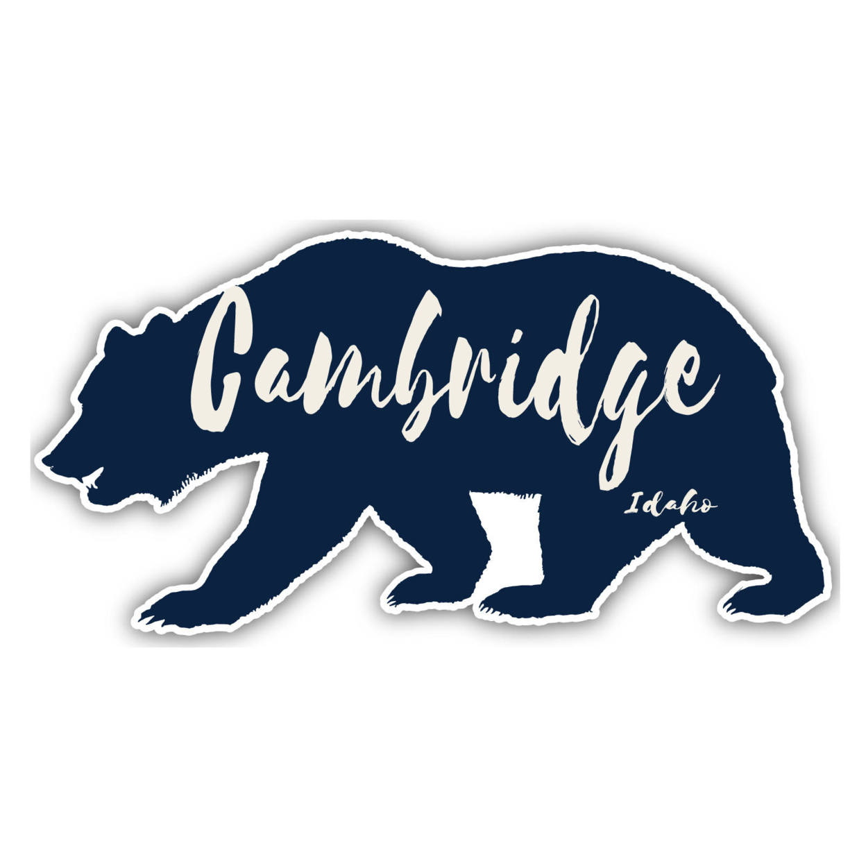Cambridge Idaho Souvenir Decorative Stickers (Choose Theme And Size) - 4-Pack, 8-Inch, Bear