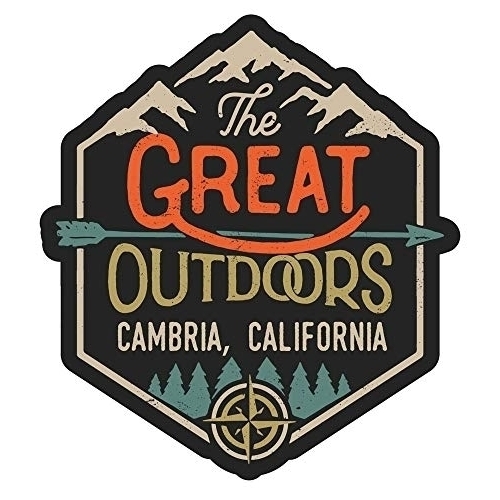 Cambria California Souvenir Decorative Stickers (Choose Theme And Size) - Single Unit, 10-Inch, Great Outdoors