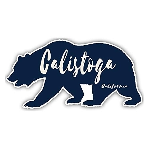 Calistoga California Souvenir Decorative Stickers (Choose Theme And Size) - 4-Pack, 2-Inch, Bear