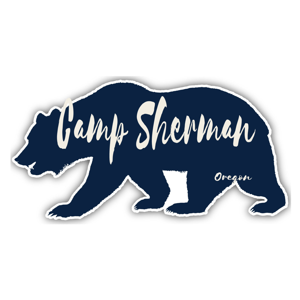 Camp Sherman Oregon Souvenir Decorative Stickers (Choose Theme And Size) - 4-Pack, 4-Inch, Bear